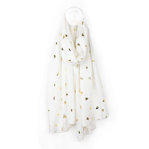 Heart print scarf - assorted colours